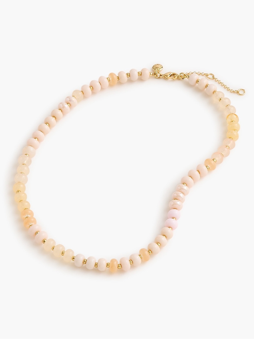 $70 NWT J.Crew Oval Translucent Iridescent Neutral Stone Plastic Beaded Necklace